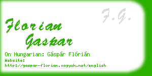 florian gaspar business card
